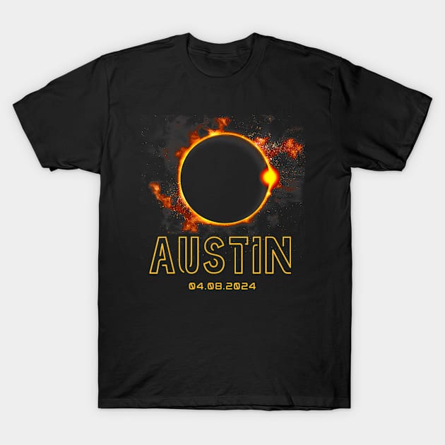 Austin Texas Total Solar Eclipse 2024 April 8Th T-Shirt by SanJKaka